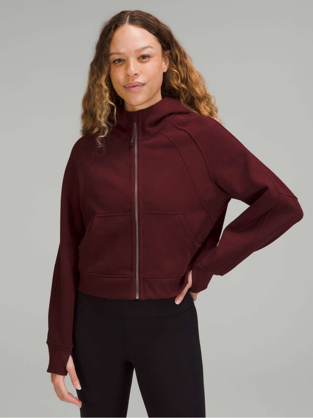 Lululemon Scuba Oversized Full Zip Hoodie • M/L • Burgundy